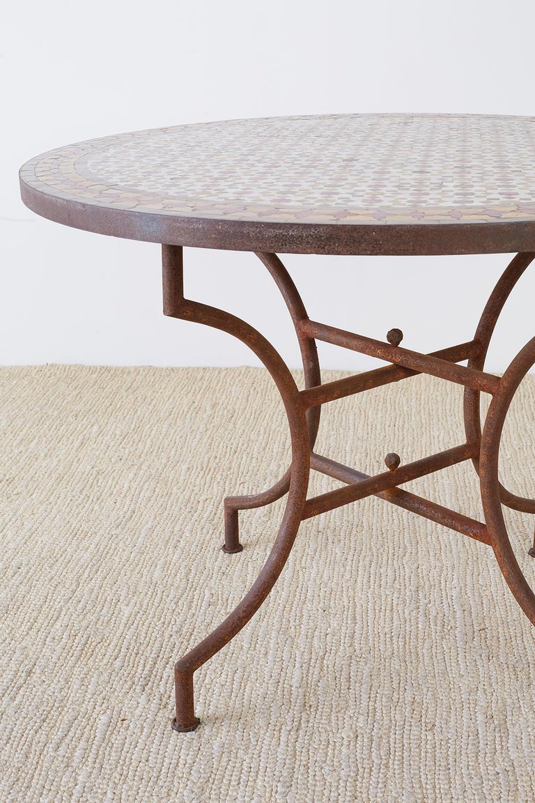 Spanish Dining Table with Moroccan Mosaic Tile Inlay at ...