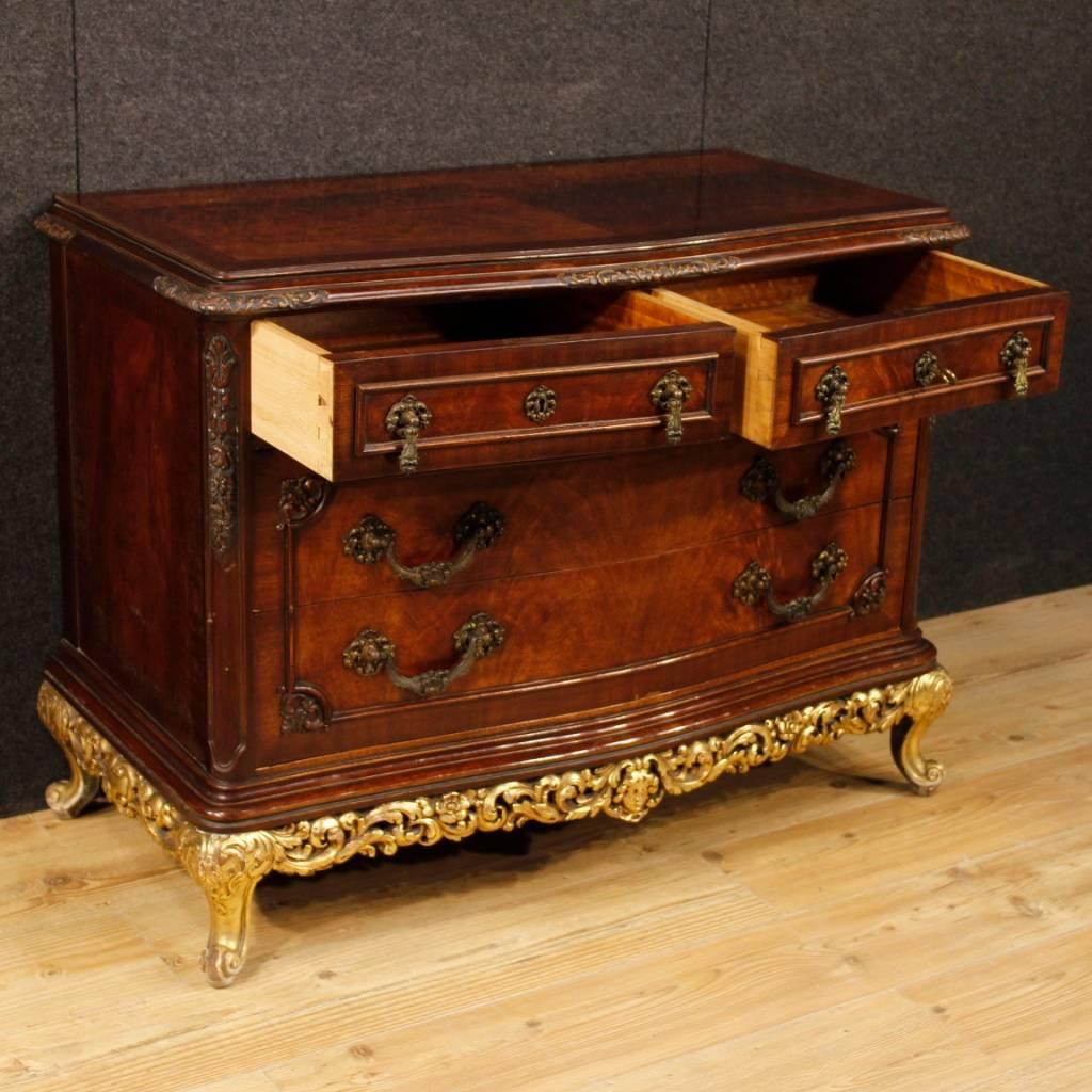 Spanish Dresser in Carved Mahogany with Four Drawers from 20th Century 6