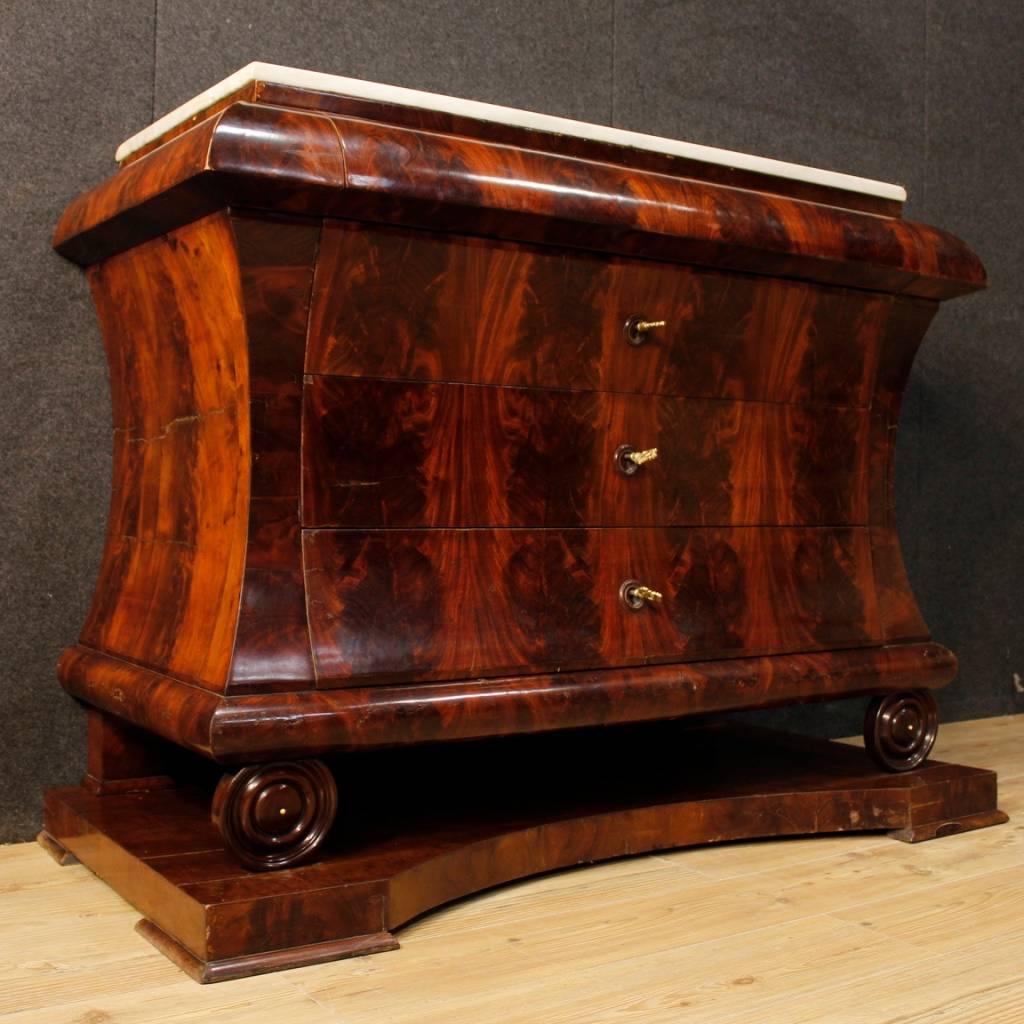 Spanish Dresser in Mahogany Wood with Marble Top from 19th Century 8