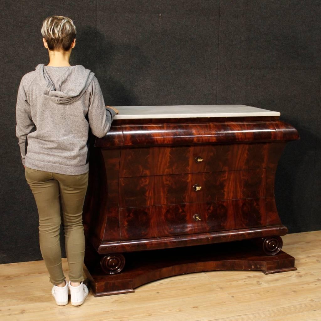 Spanish Dresser in Mahogany Wood with Marble Top from 19th Century 9