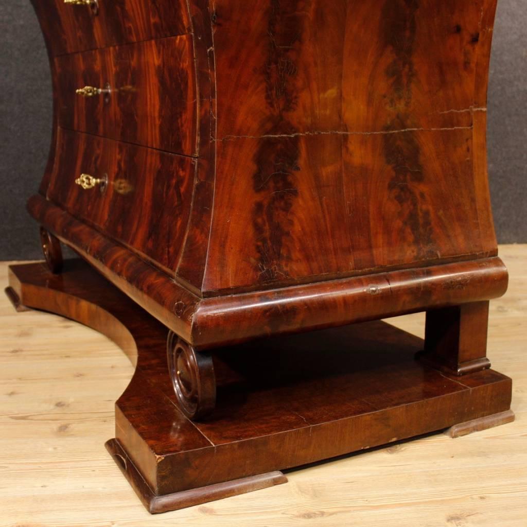 Spanish Dresser in Mahogany Wood with Marble Top from 19th Century 1
