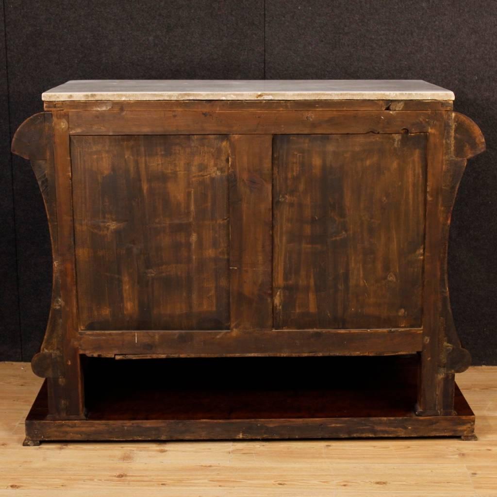 Spanish Dresser in Mahogany Wood with Marble Top from 19th Century 2