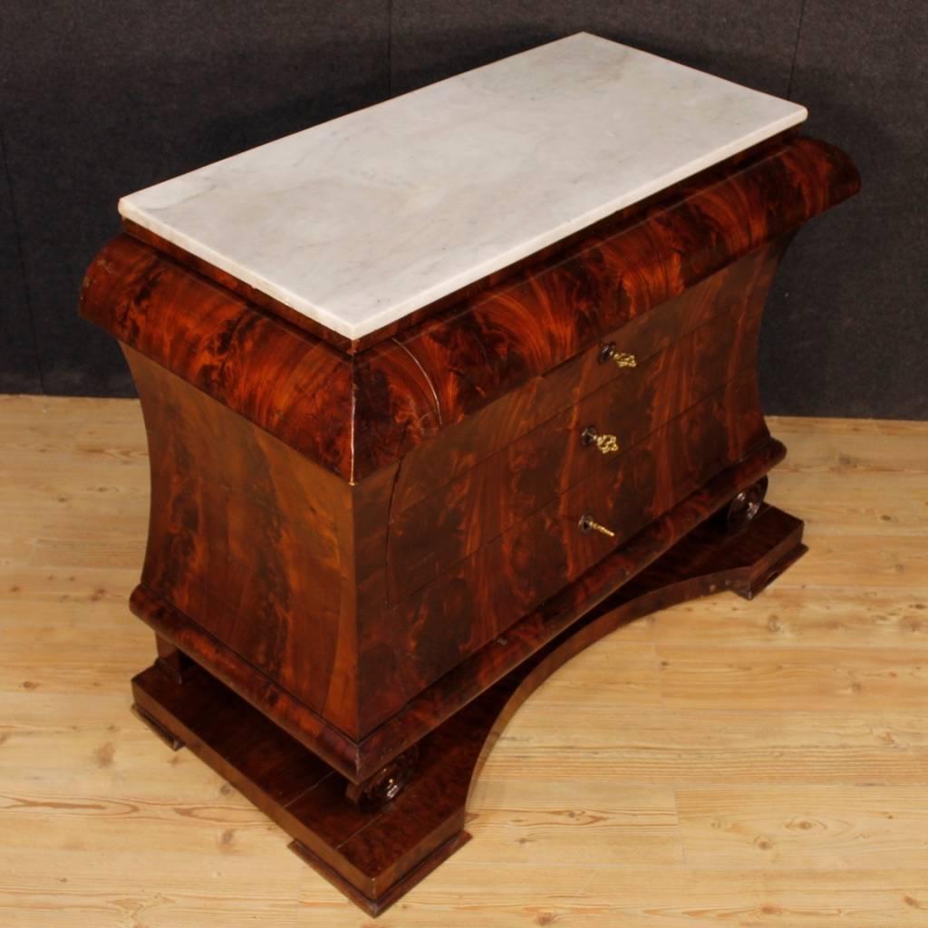 Spanish Dresser in Mahogany Wood with Marble Top from 19th Century 4