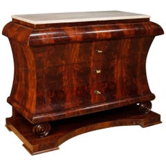Spanish Dresser in Mahogany Wood with Marble Top from 19th Century