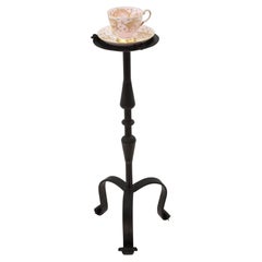 Spanish Drinks Table / End Table / Floor Ashtray in Wrought Iron