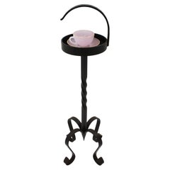 Spanish Drinks Table or Side Table with Handle , Wrought Iron