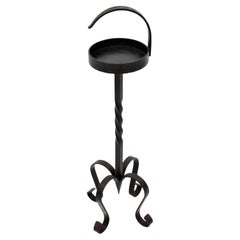 Spanish Drinks Table or Side Table with Handle , Wrought Iron