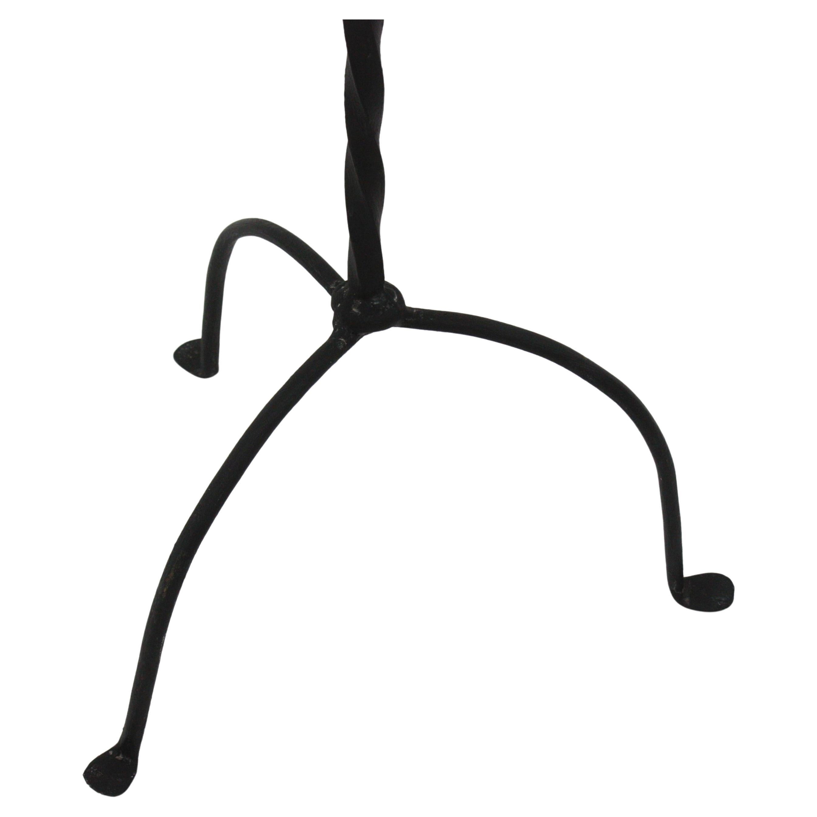 Gueridón / Mesa auxiliar o auxiliar de hierro negro en venta 6