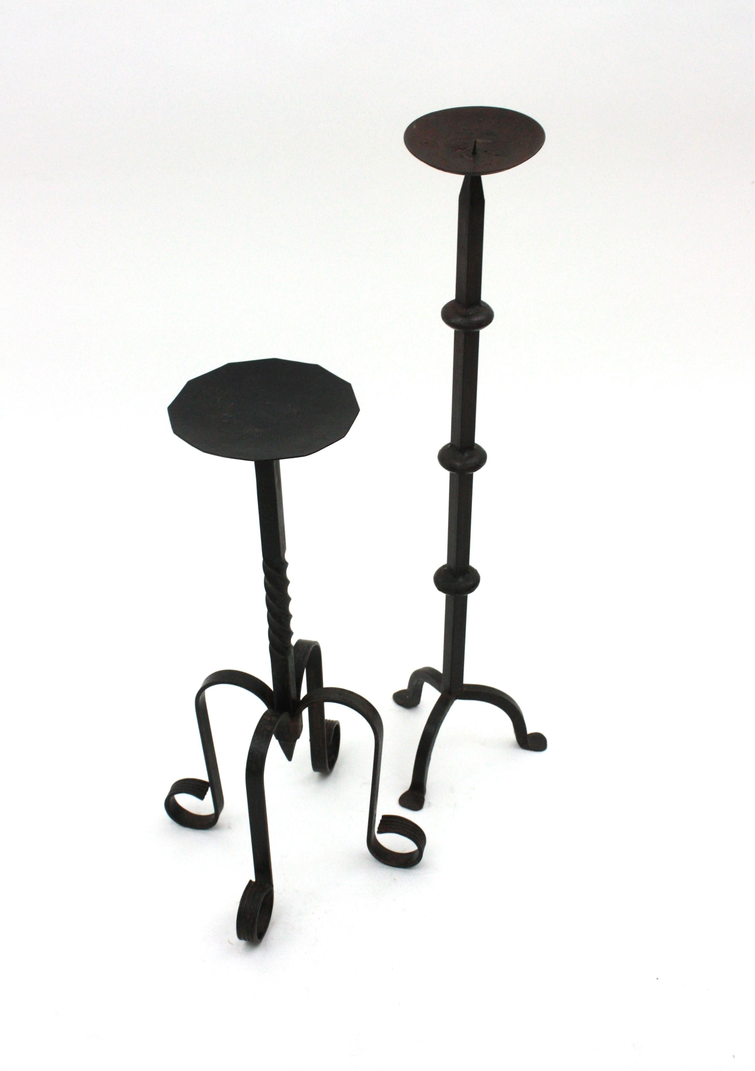 Spanish Drinks Table / Side Table / Gueridon in Wrought Iron For Sale 14