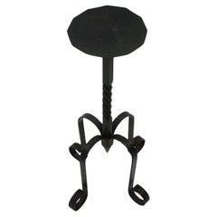Retro Spanish Drinks Table / Side Table / Gueridon in Wrought Iron
