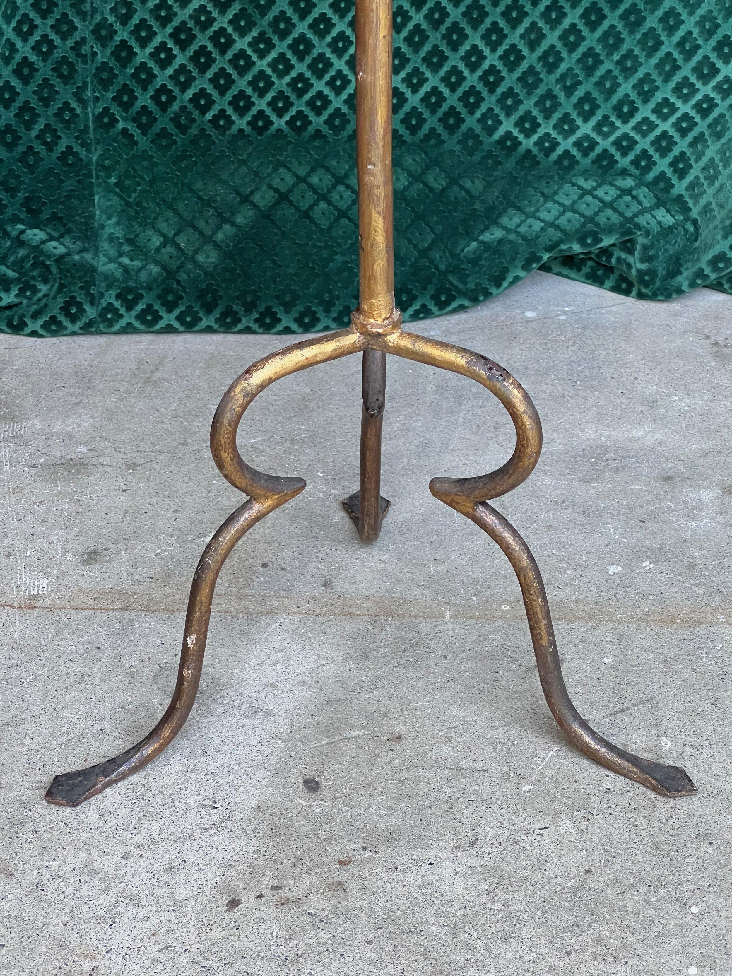Spanish Drinks Table with Elevated Tripod Base  In Good Condition In Buchanan, NY
