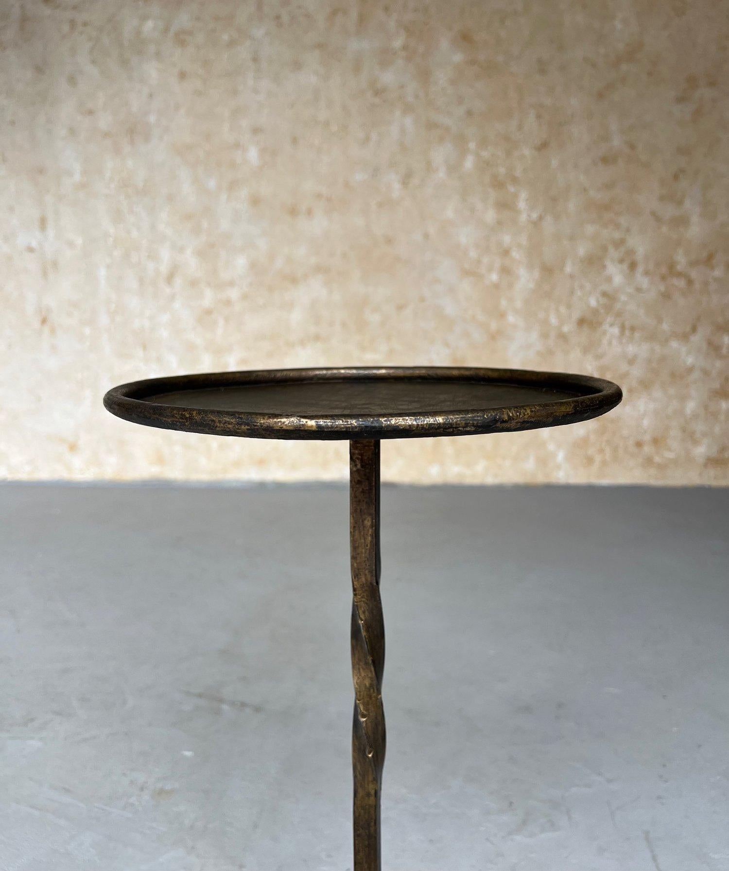Spanish Drinks Table with Twisted Stem For Sale 3