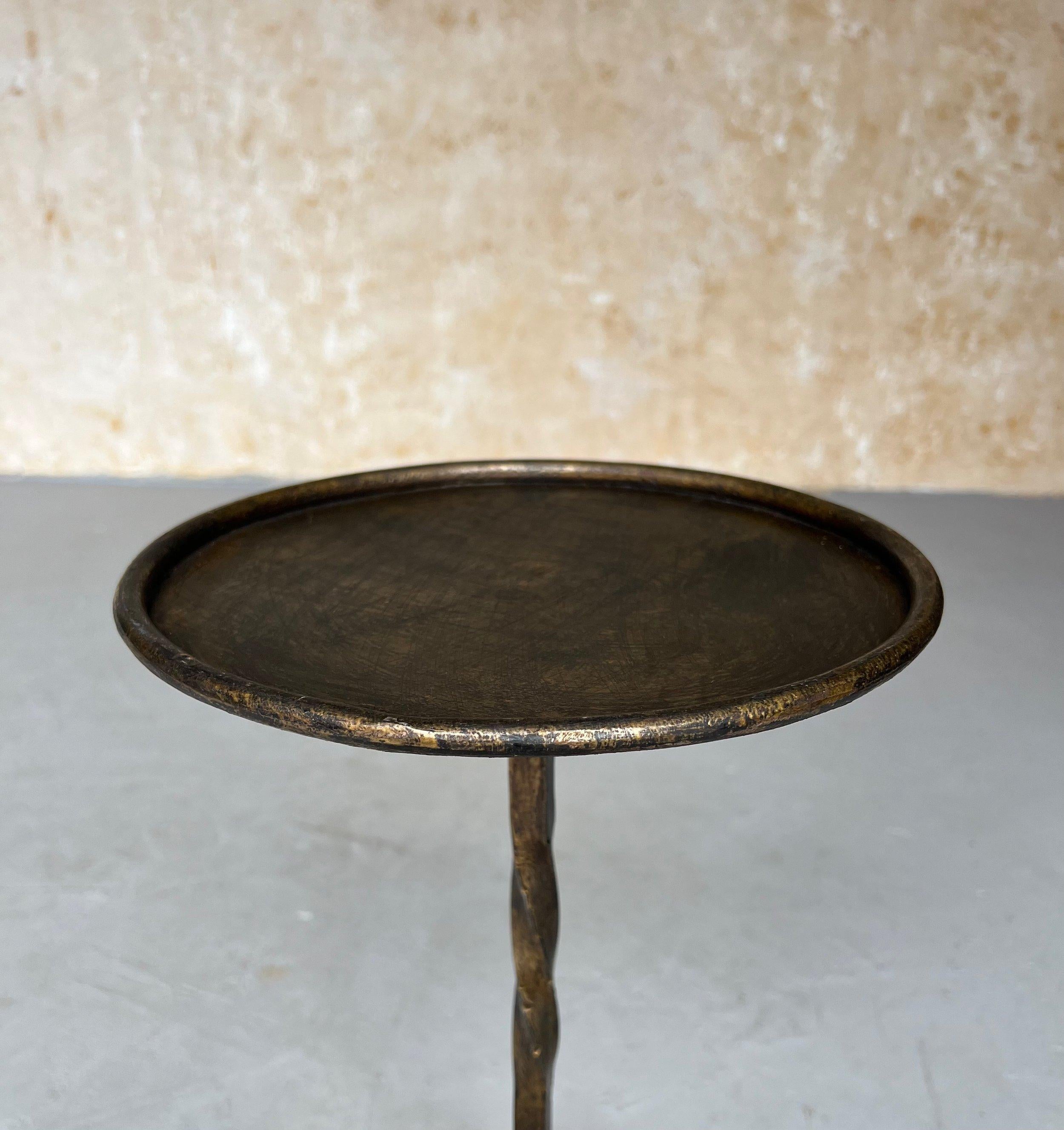 Spanish Drinks Table with Twisted Stem For Sale 2