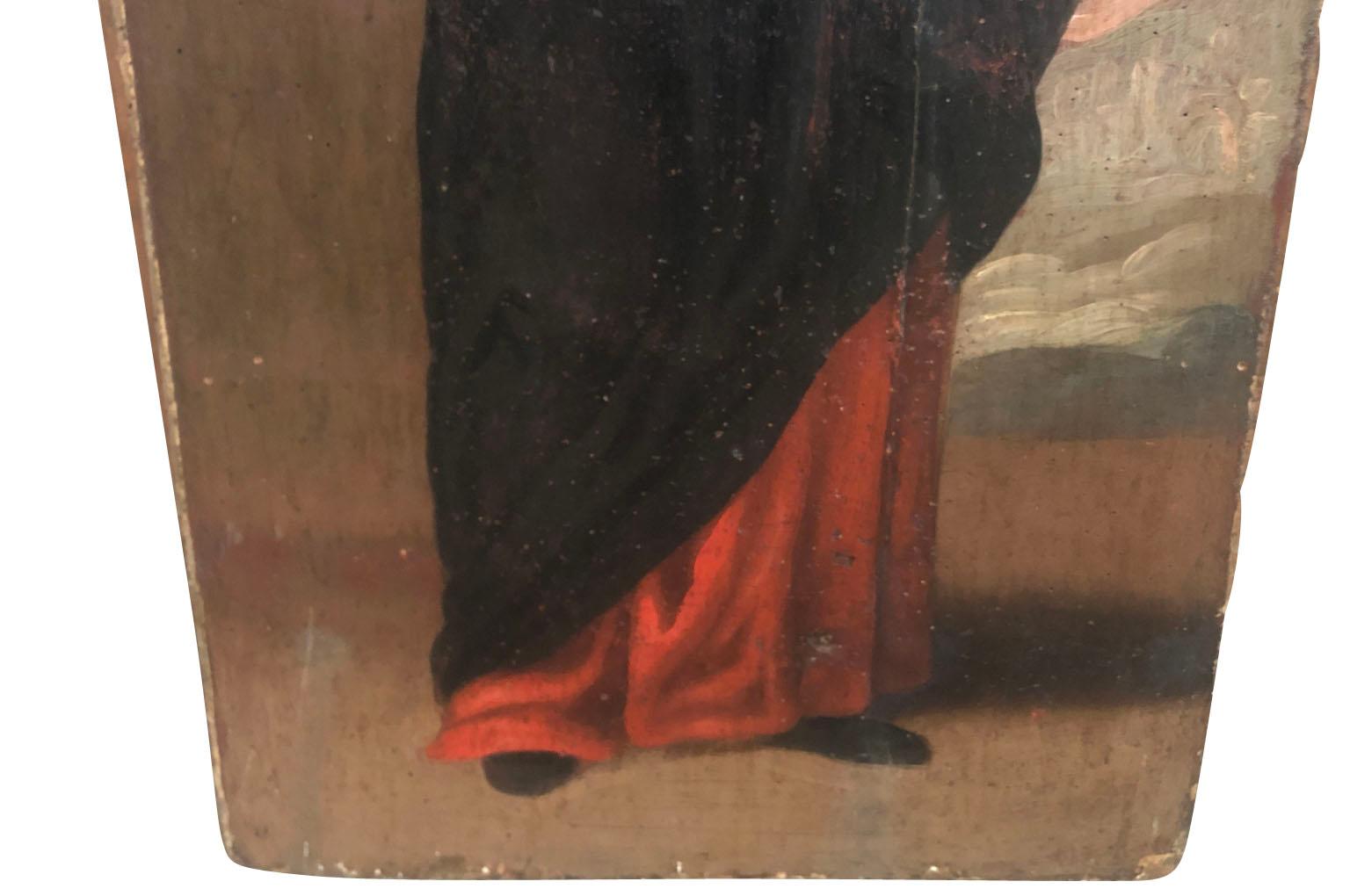 Spanish Early 17th Century Painting on Board In Good Condition In Atlanta, GA