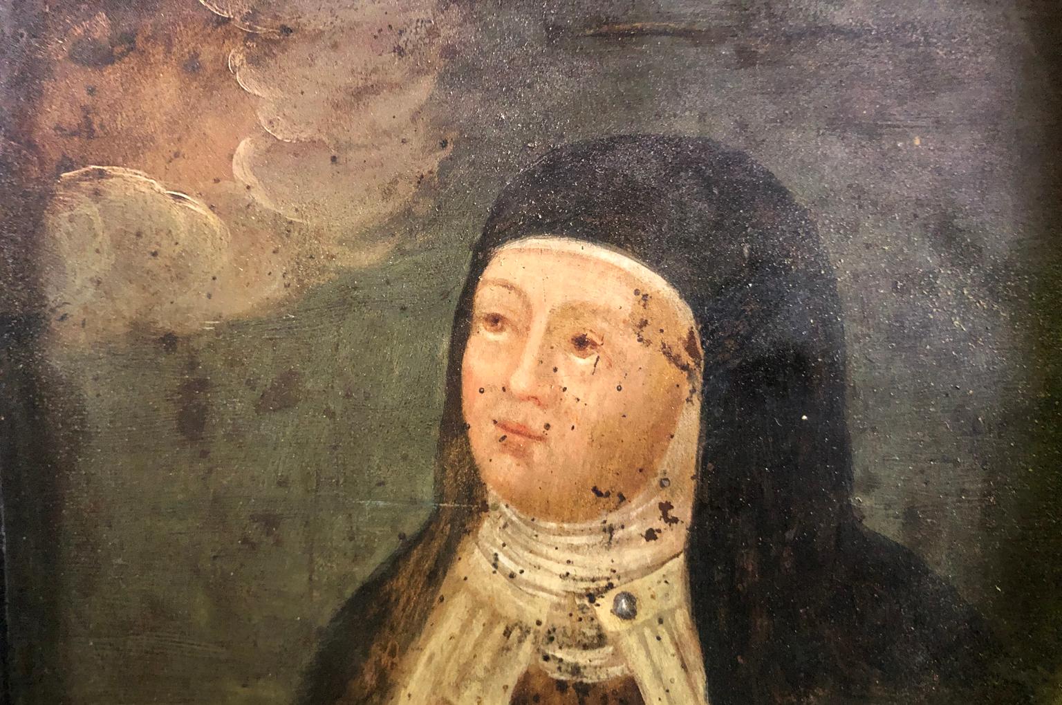 Spanish Early 18th Century Oil Painting In Good Condition In Atlanta, GA