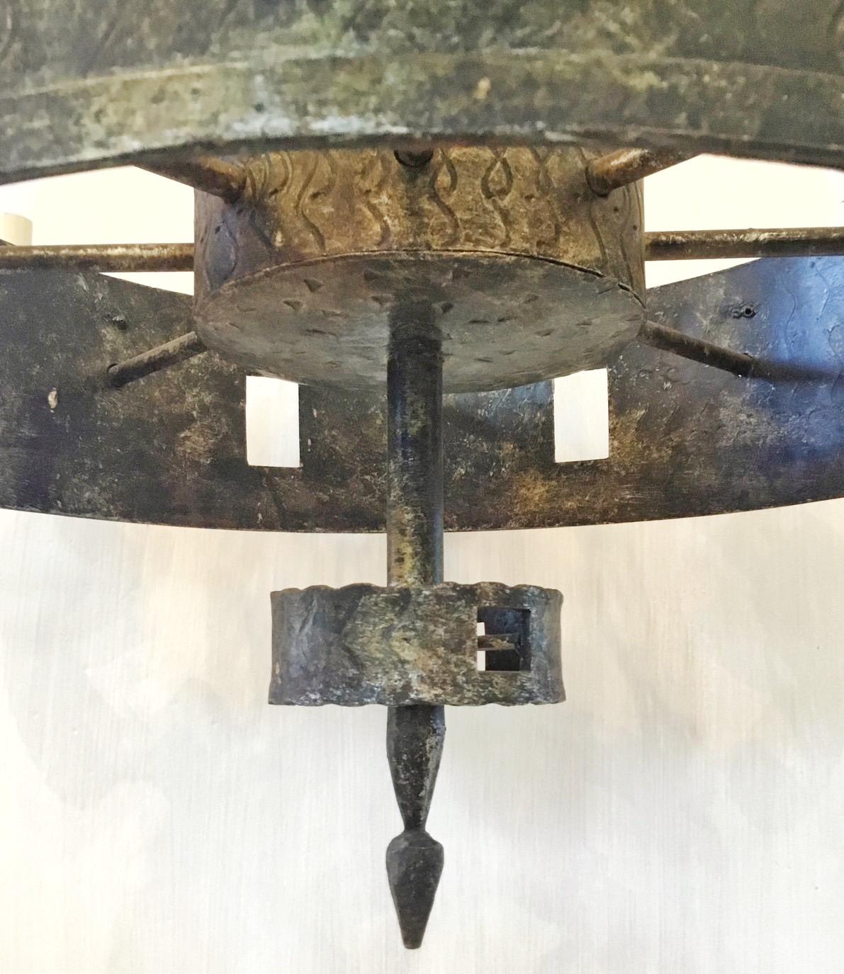 Spanish Eight Light Chandelier For Sale 1