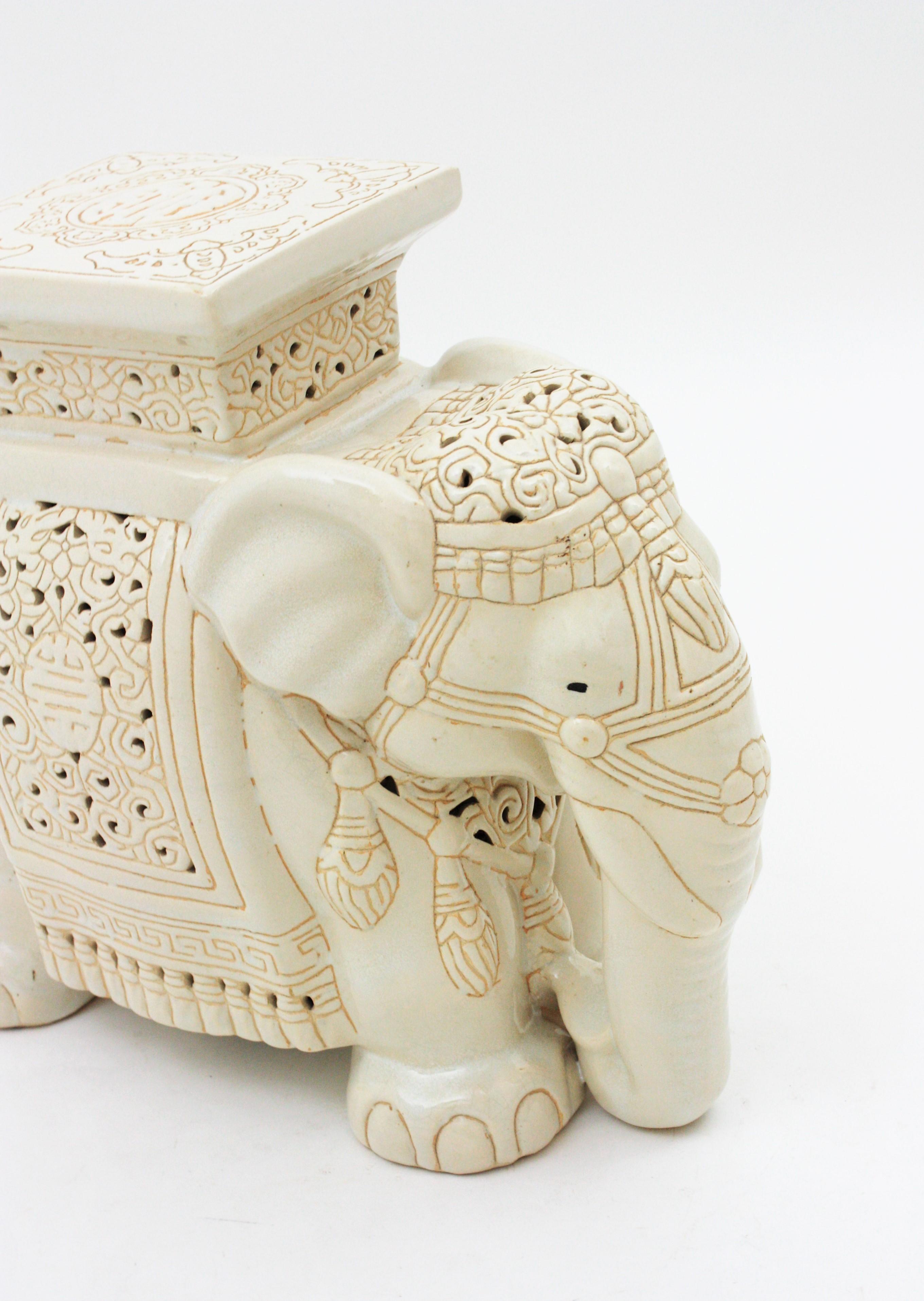 white elephant side table