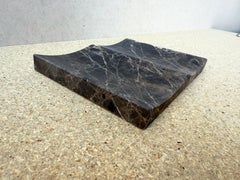 Platter Valet Tray Spanish Emperador Marble Tray Luxury Gift Design Made Spain
