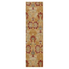 Tapis et tapis de couloir de style européen espagnol Kilim à motifs floraux dorés, rouges et bleus