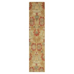 Tapis et tapis de couloir de style européen espagnol Kilim à motifs floraux dorés, rouges et bleus