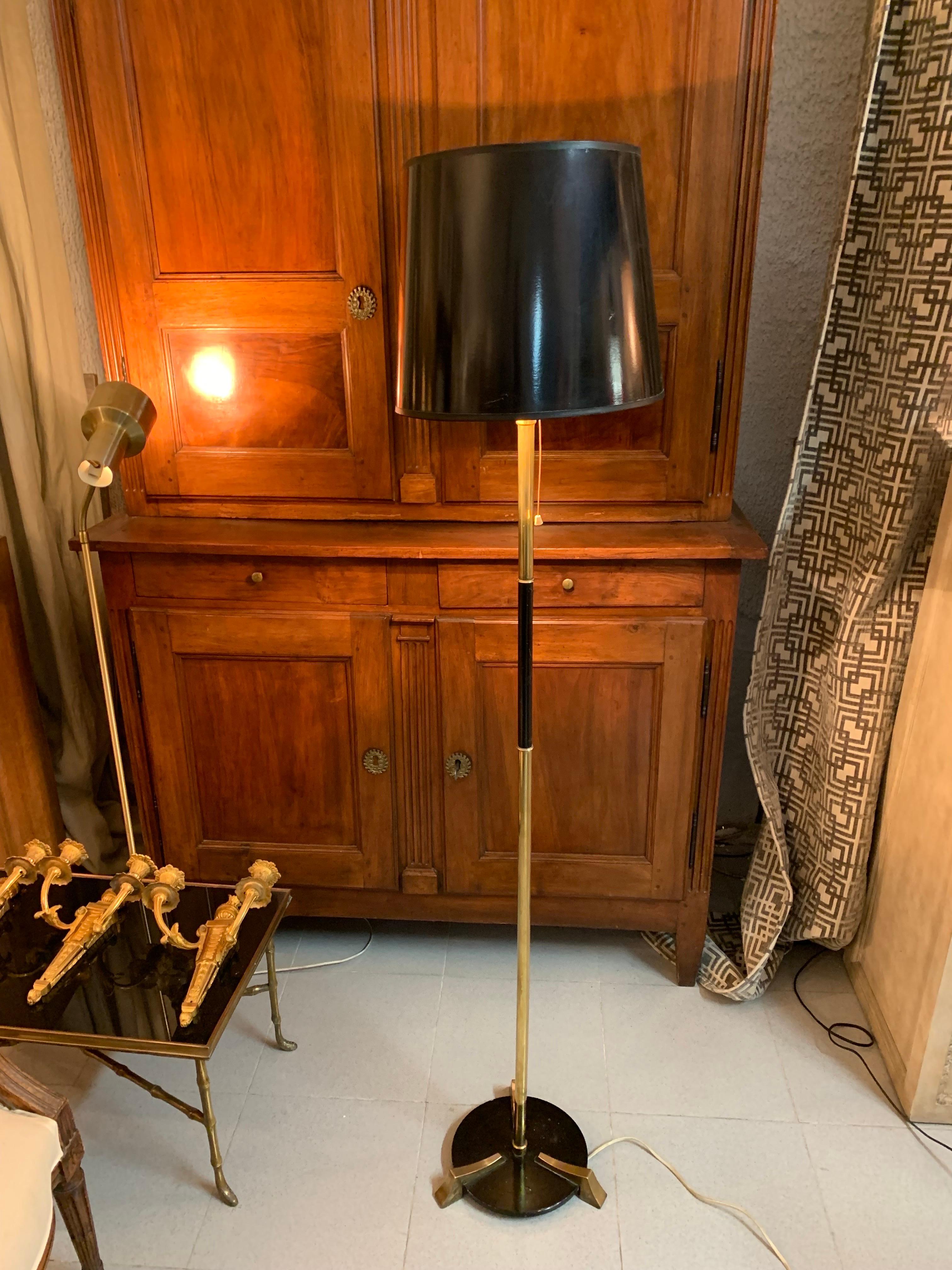 Spanish Floor Lamp 70s, in Lacquered Metal, Brass and Bronce 12