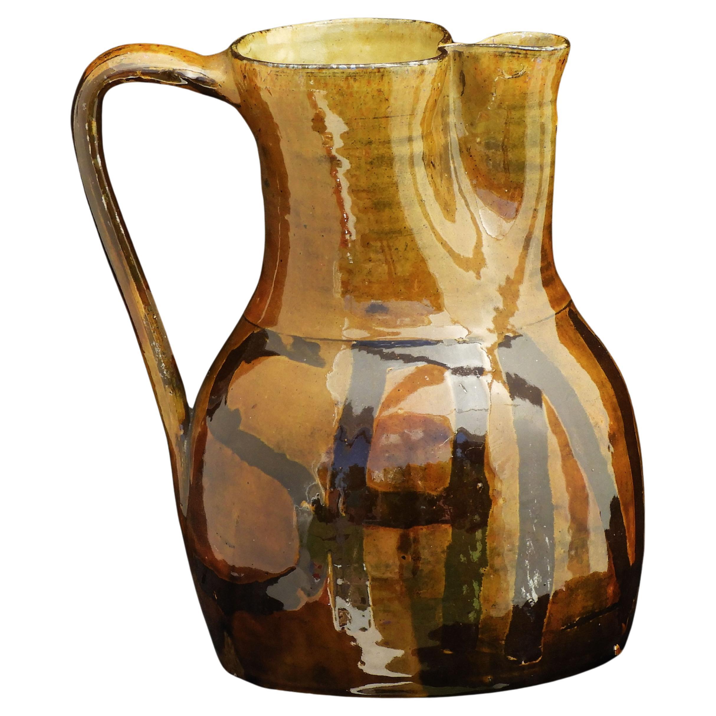 Spanish Folk Art Sangria Pitcher C1950