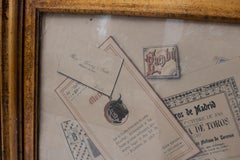 Spanish Framed Hand-Painted Painting Known as "Mesa Revuelta"