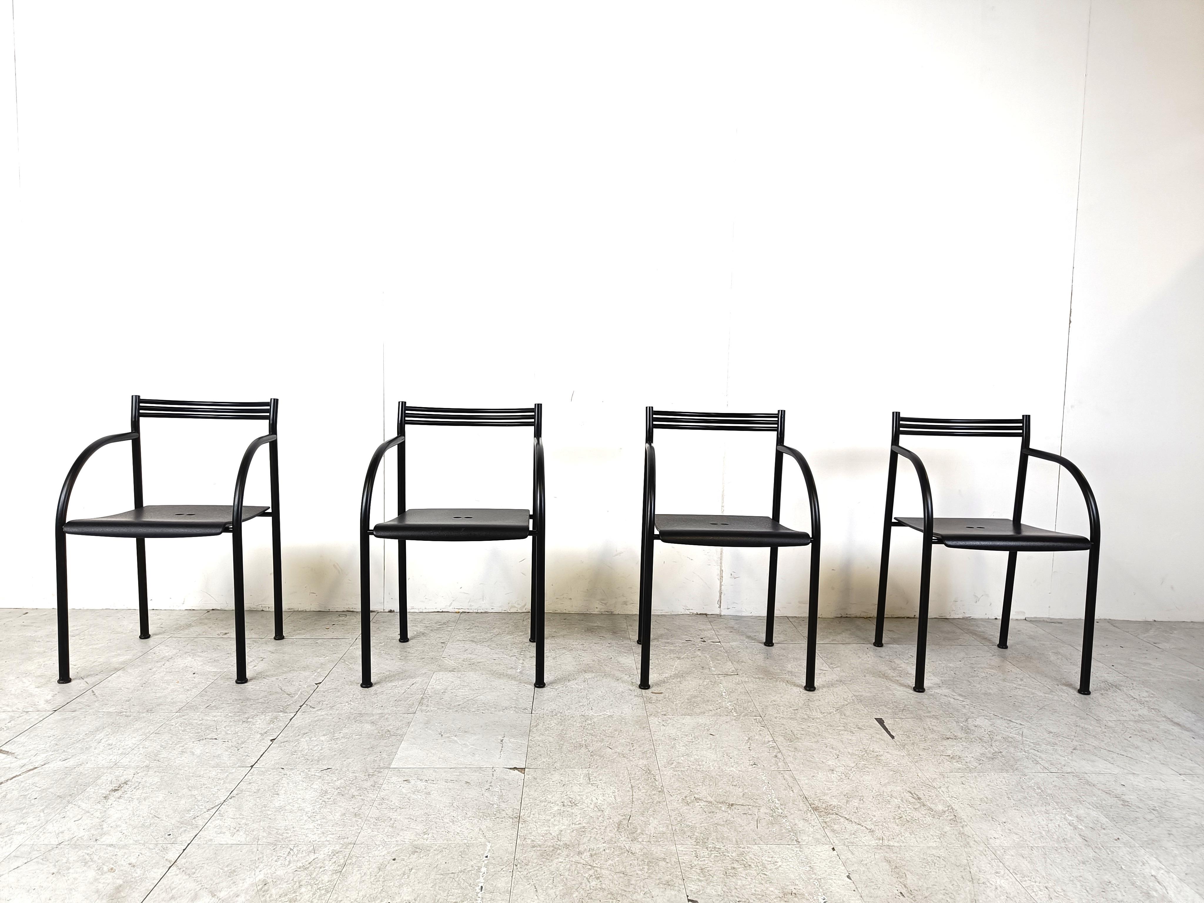 Spanish Francesca Armchairs by Philippe Starck for Baleri Italia, 1982, Set of 4 In Excellent Condition For Sale In HEVERLEE, BE