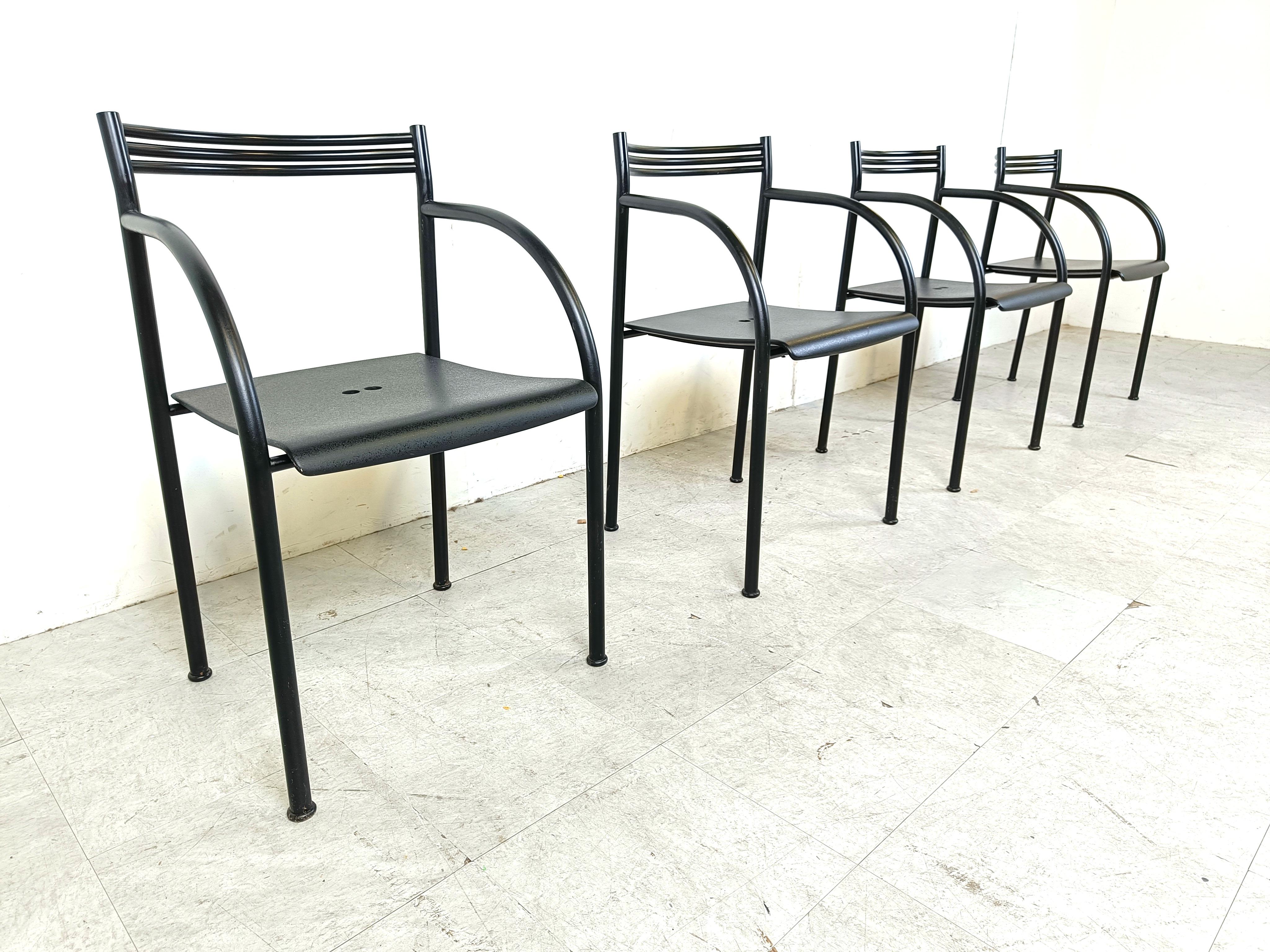 Spanish Francesca Armchairs by Philippe Starck for Baleri Italia, 1982, Set of 4 For Sale 1