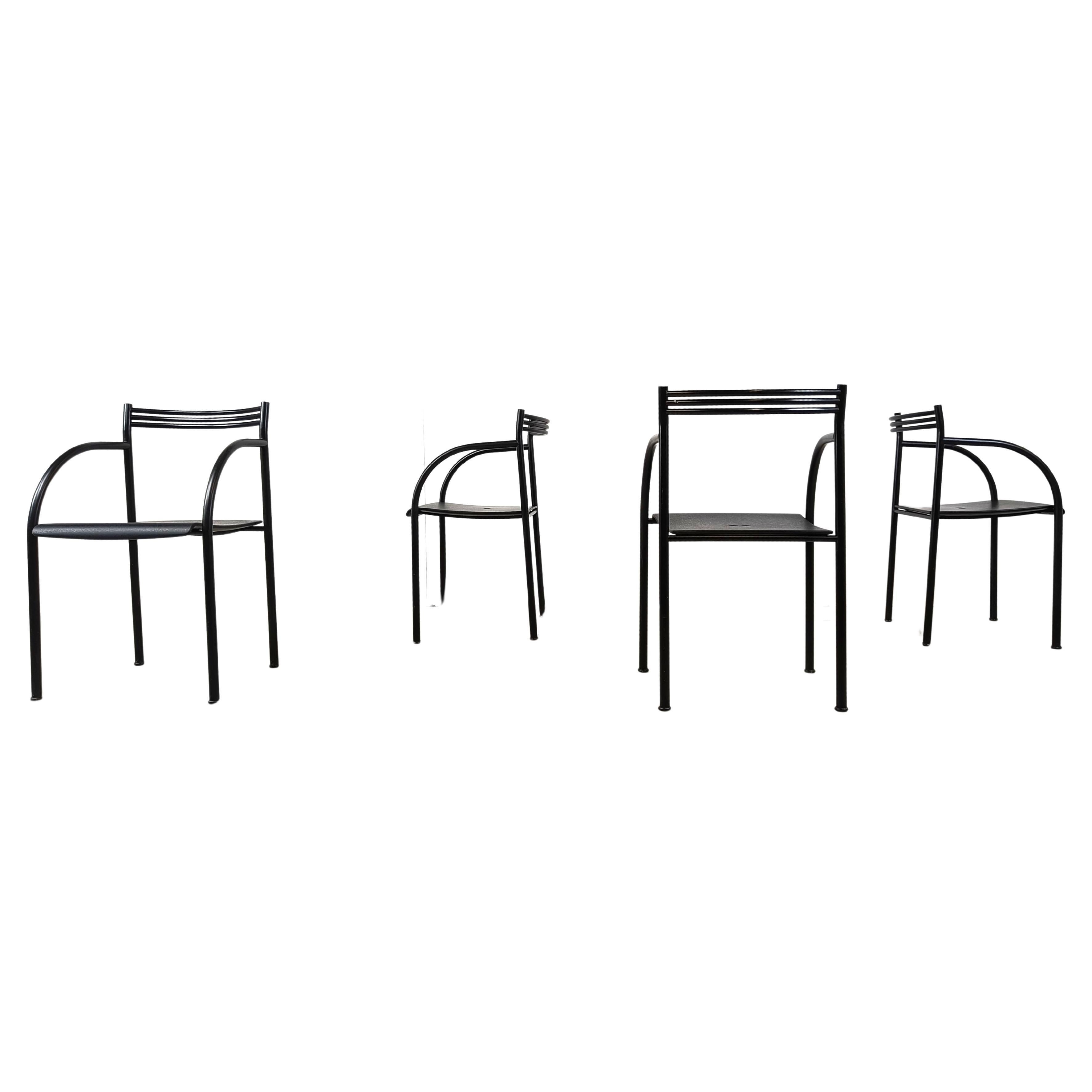 Spanish Francesca Armchairs by Philippe Starck for Baleri Italia, 1982, Set of 4 For Sale