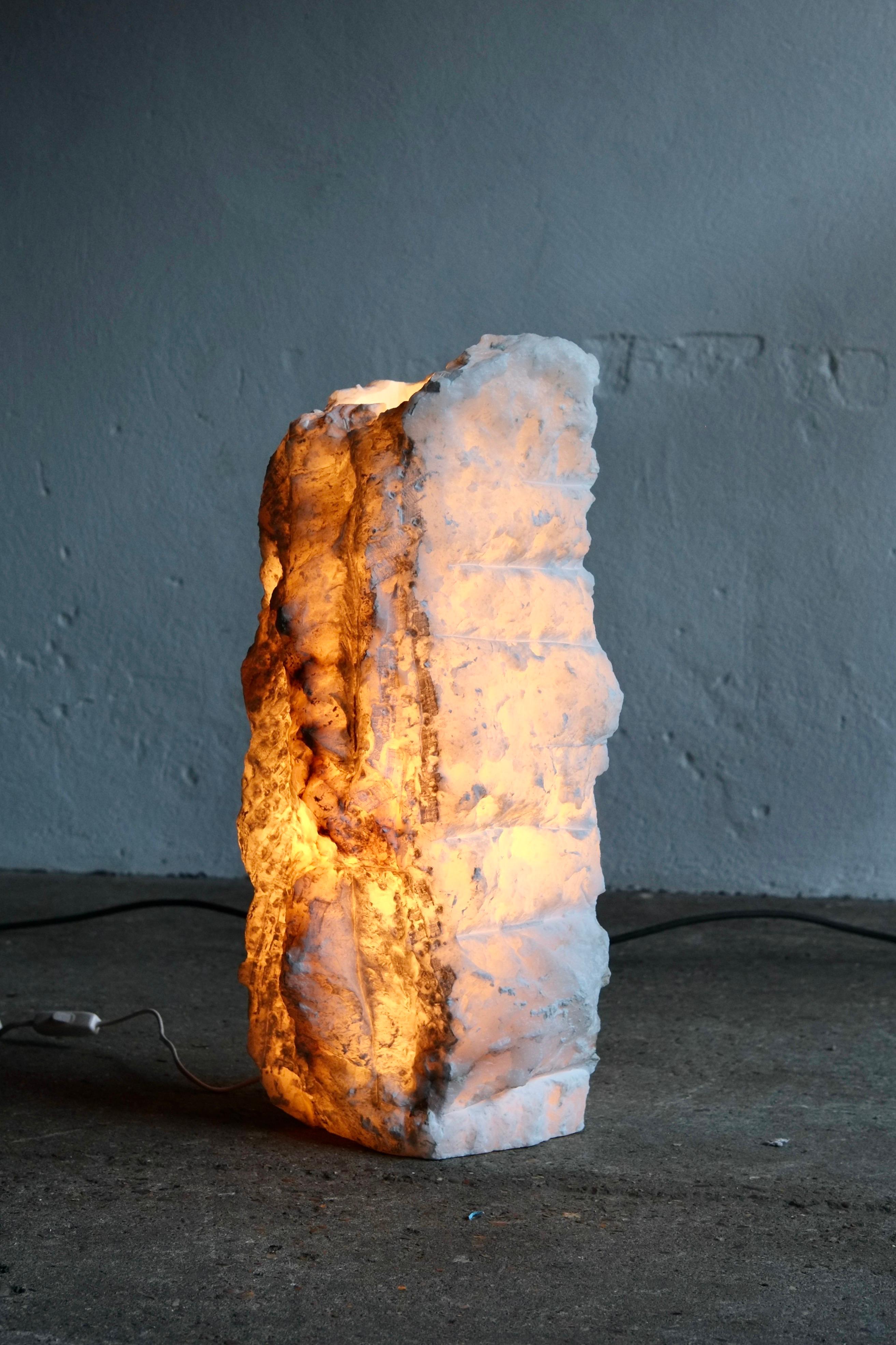 Contemporary Spanish Freeform Alabaster Lamps