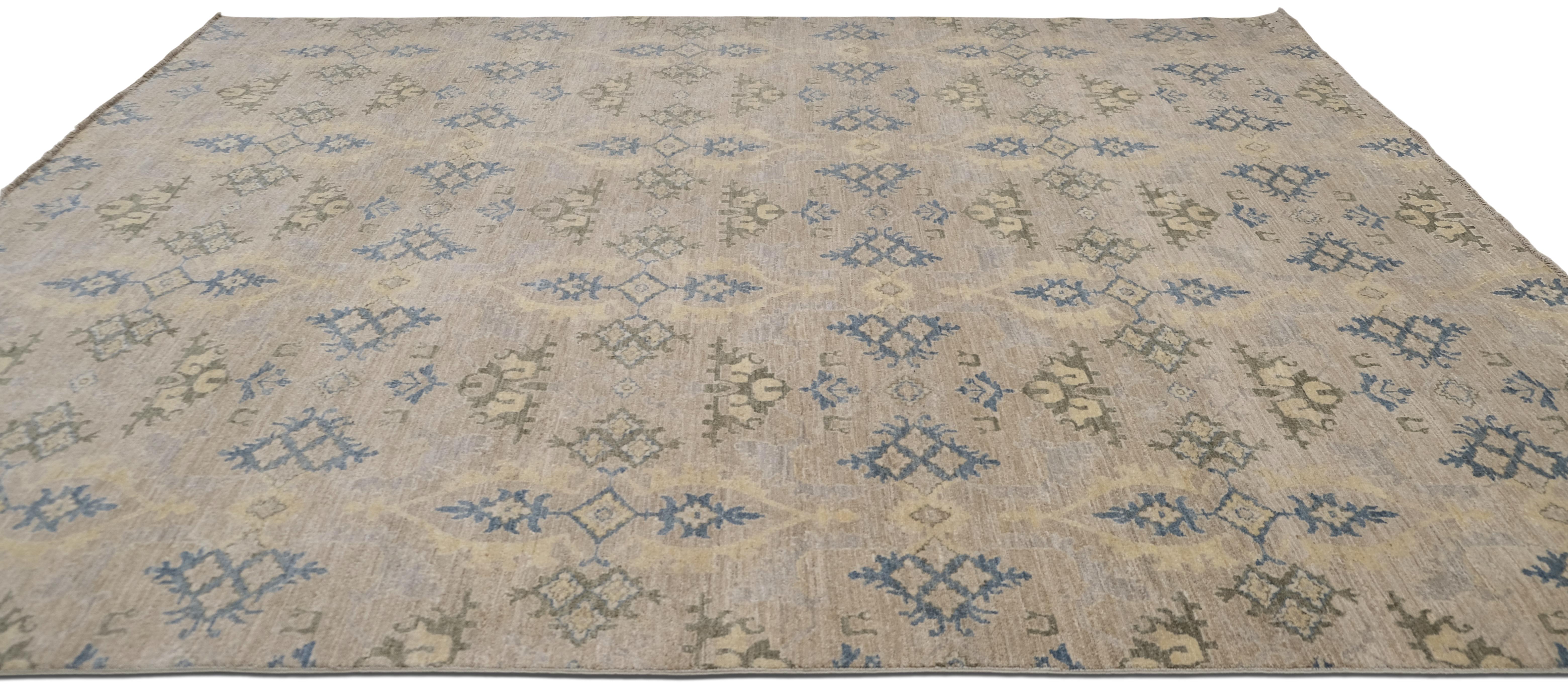 Spanischer, französisch inspirierter Übergangs-Wollteppich 8'x10' (Pakistanisch) im Angebot