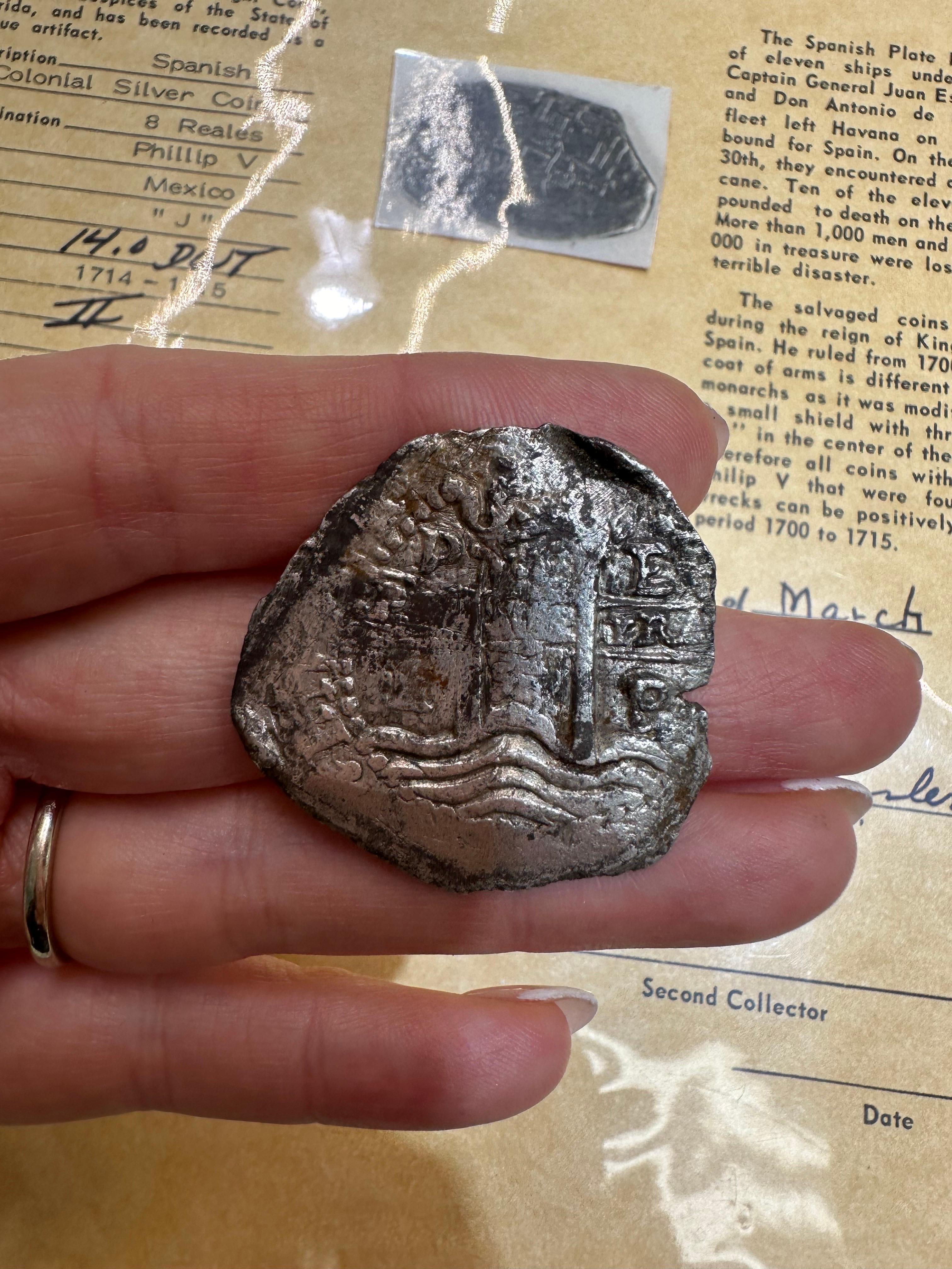 Spanish Galleon 1715 Fleet mint coin COLLECTORS PIECE For Sale 3