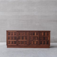 Spanish Geometric Brutalist Midcentury Sideboard