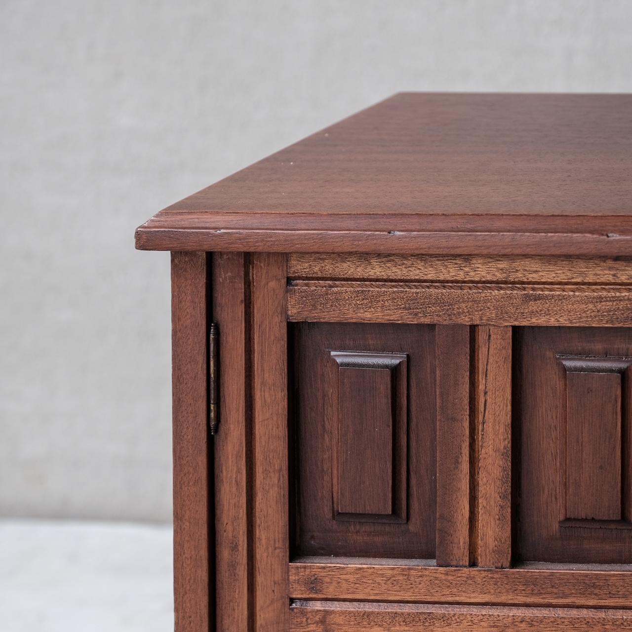 Late 20th Century Spanish Geometric Brutalist Midcentury Sideboard