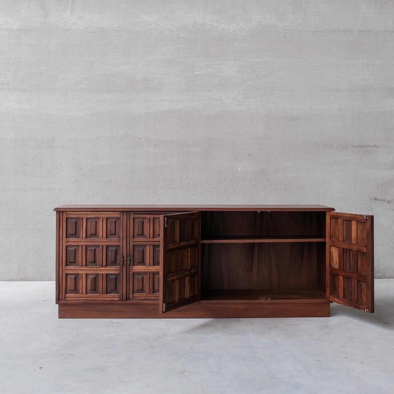 Spanish Geometric Brutalist Midcentury Sideboard 1