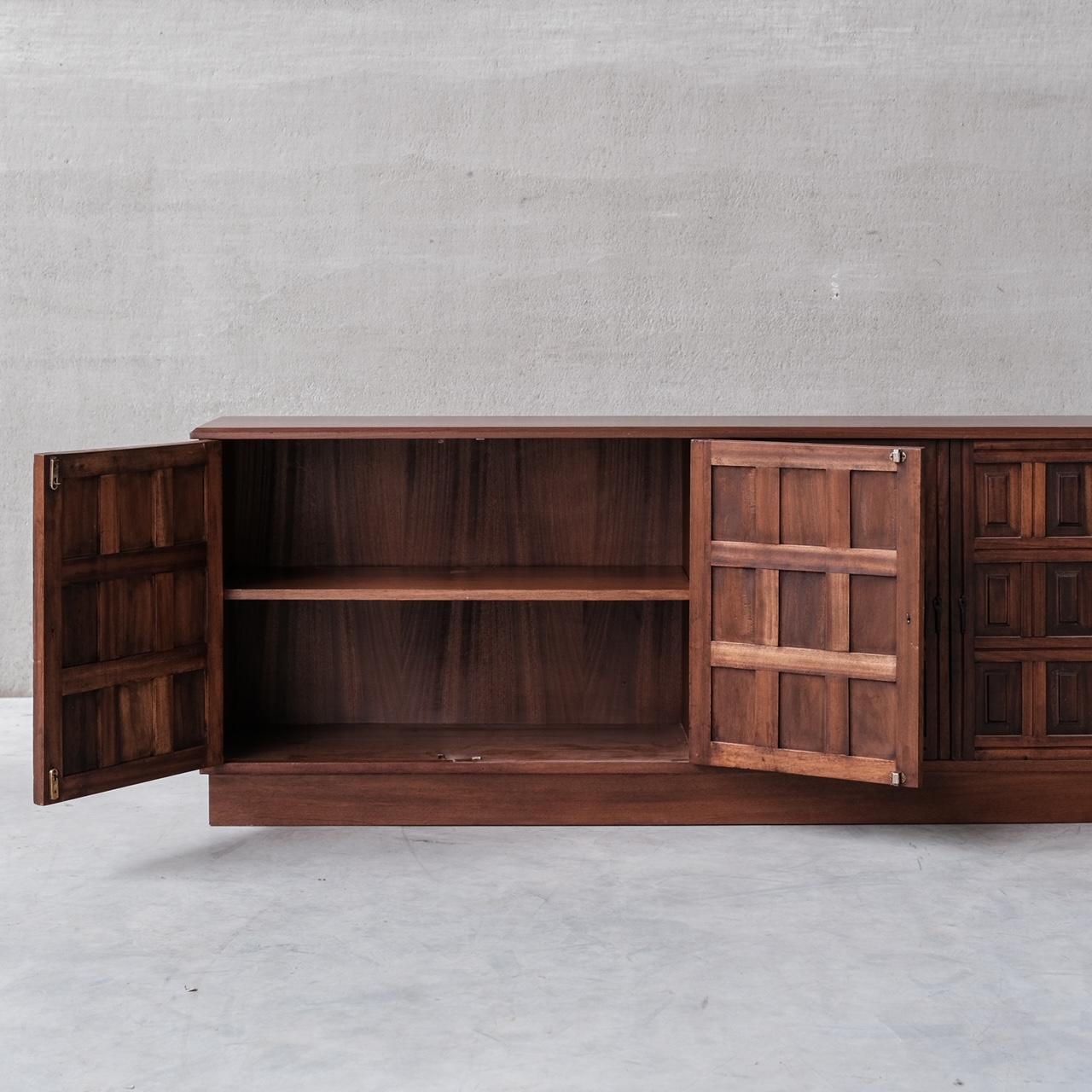 Spanish Geometric Brutalist Midcentury Sideboard 4
