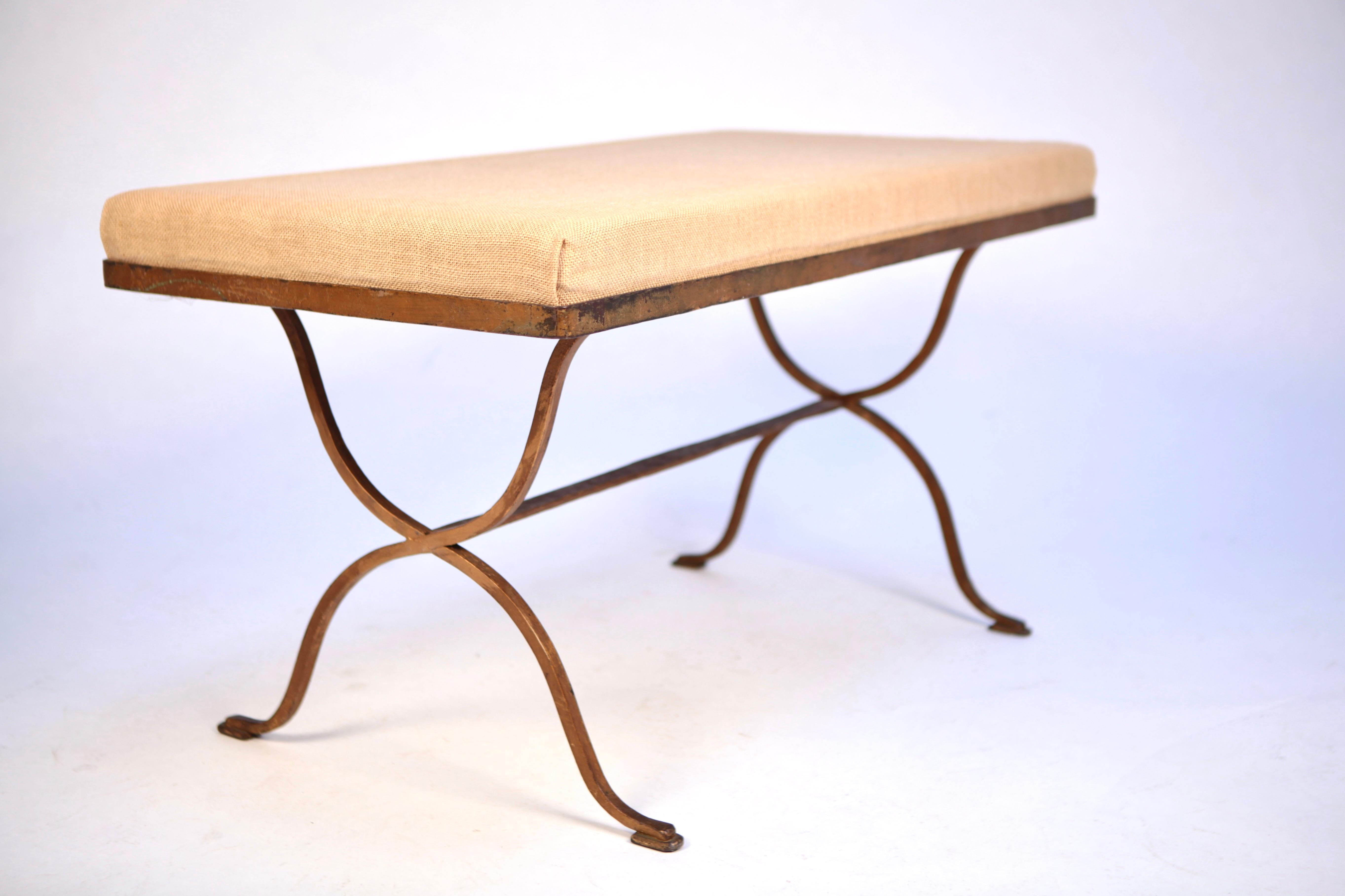Spanish Gilded Iron Bench or Coffee-Table, 1950s In Good Condition In Berlin, DE