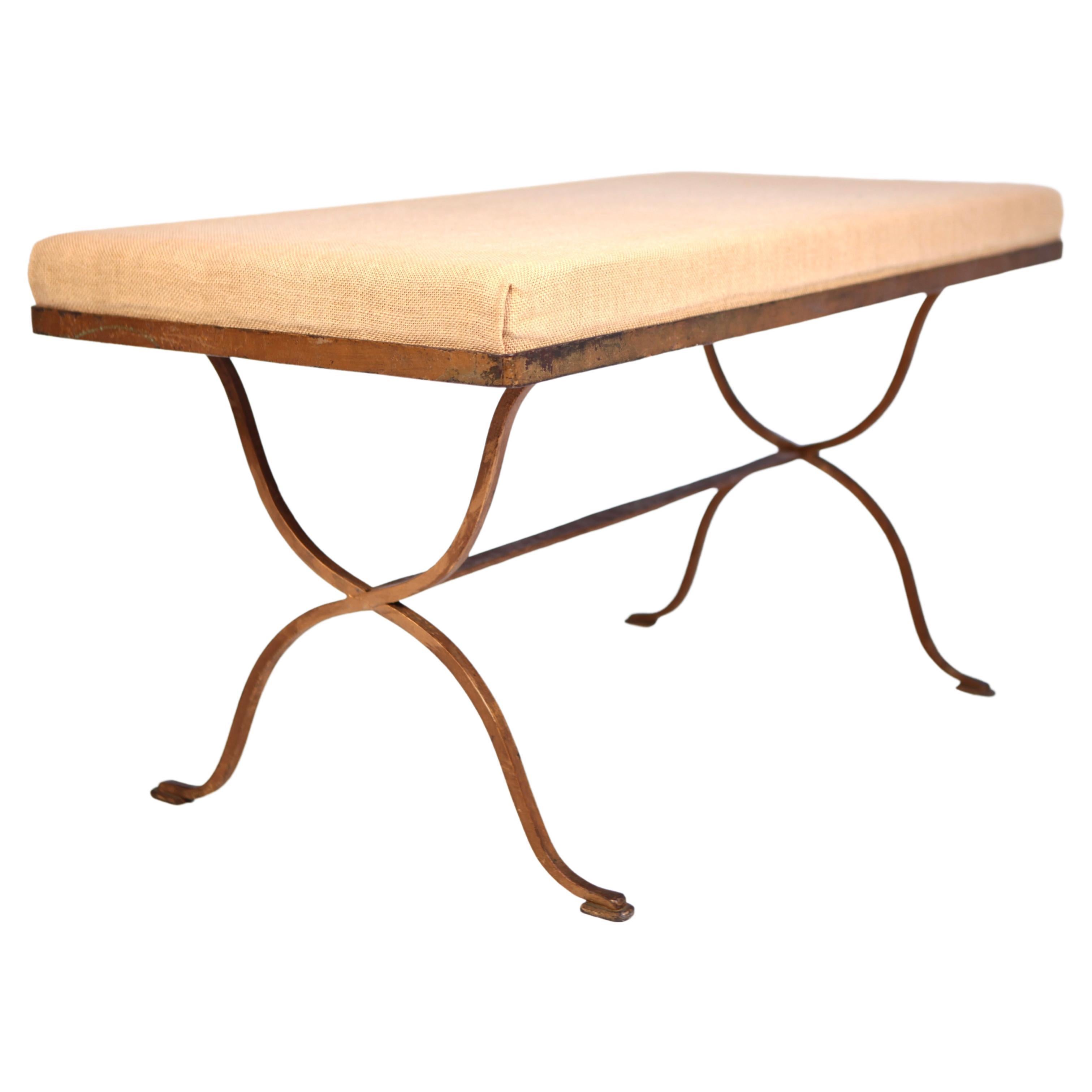 Spanish Gilded Iron Bench or Coffee-Table, 1950s