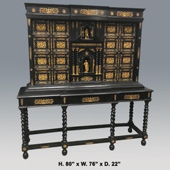 Spanish Gilt Bronze Mounted Vargueno Cabinet