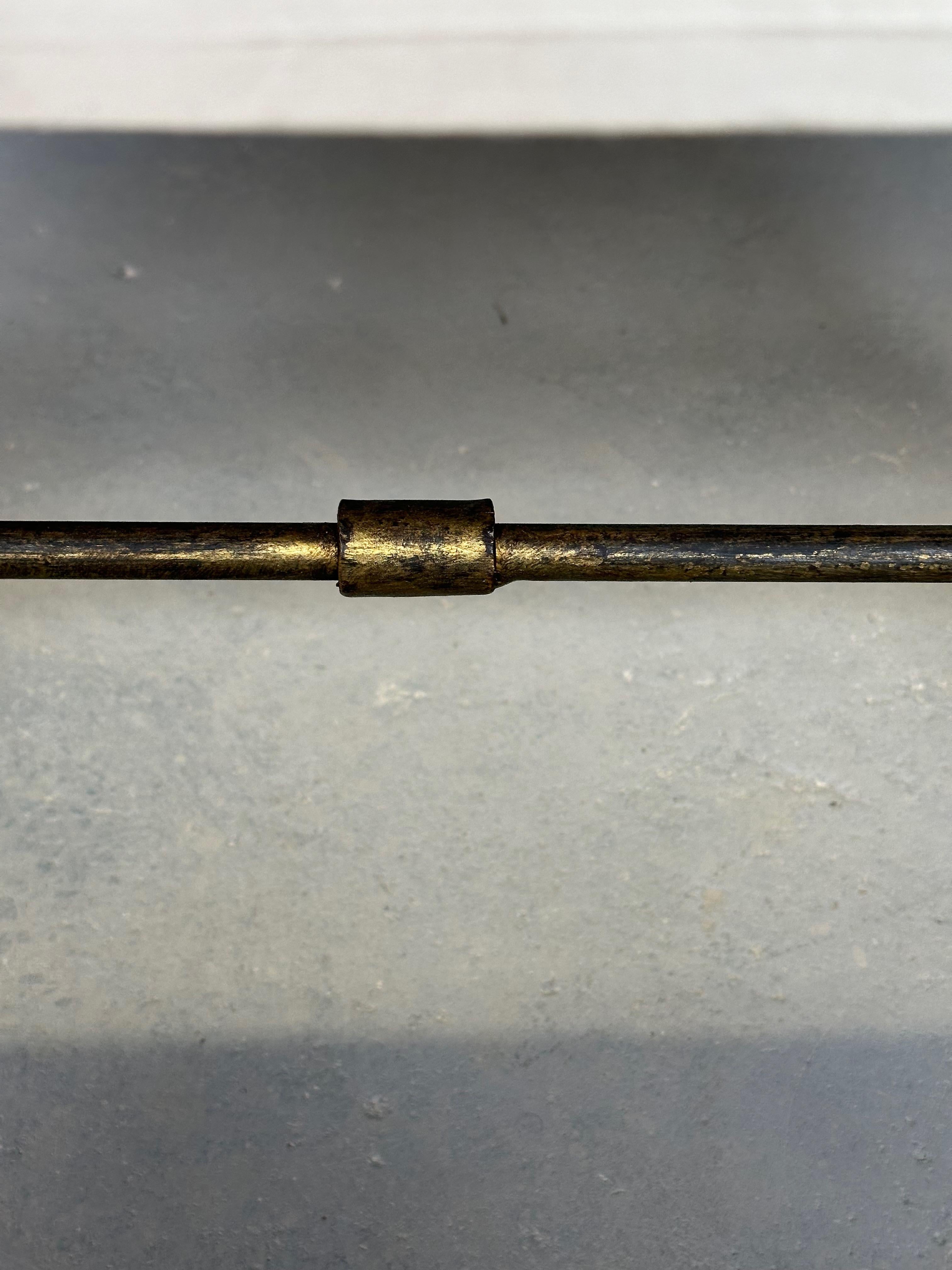 Spanish Gilt Iron Bench in Muslin For Sale 2