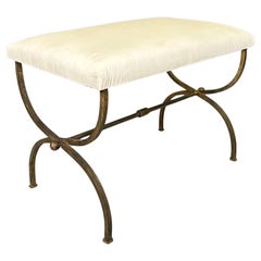 Spanish Gilt Iron Bench in Muslin