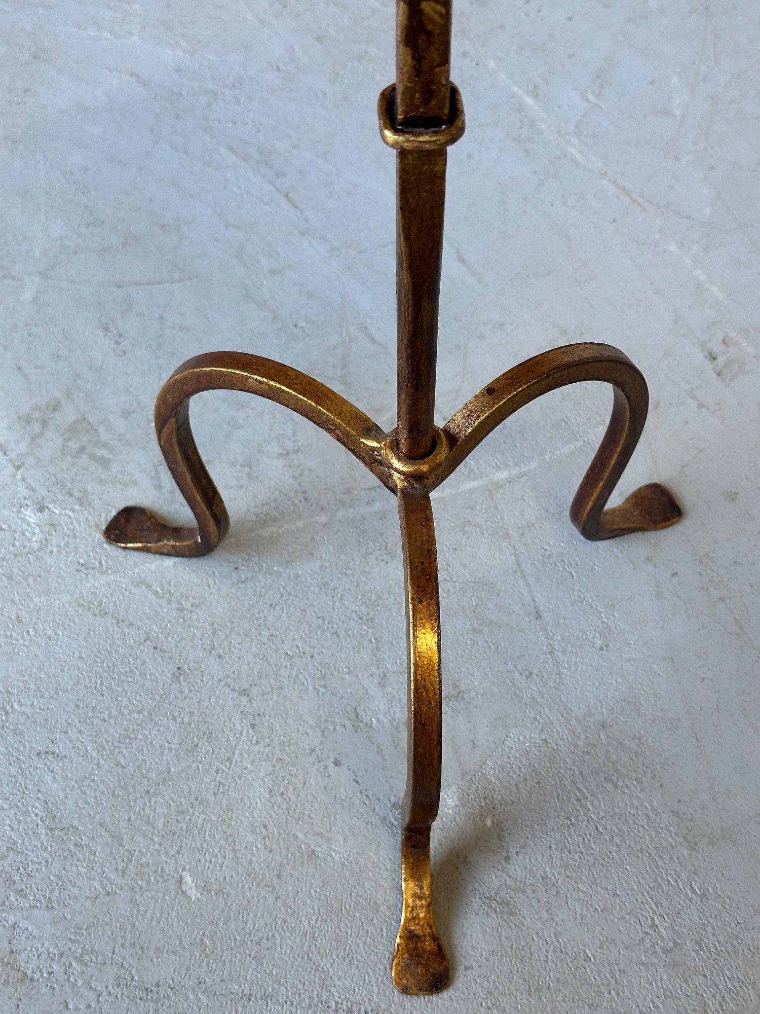 Spanish Gilt Iron Drinks Table on a Raised Tripod Base 5