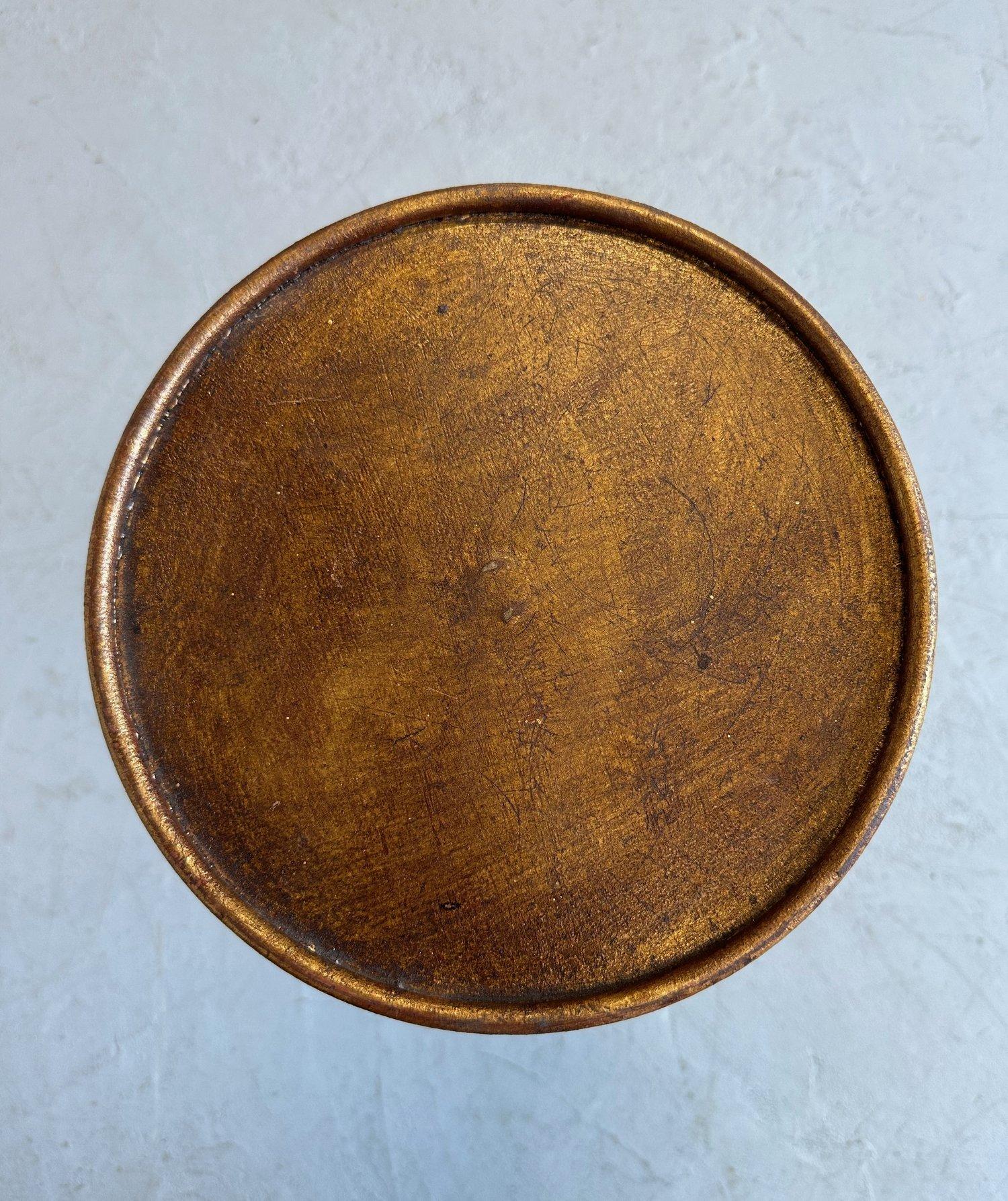 Spanish Gilt Iron Drinks Table on a Raised Tripod Base 6