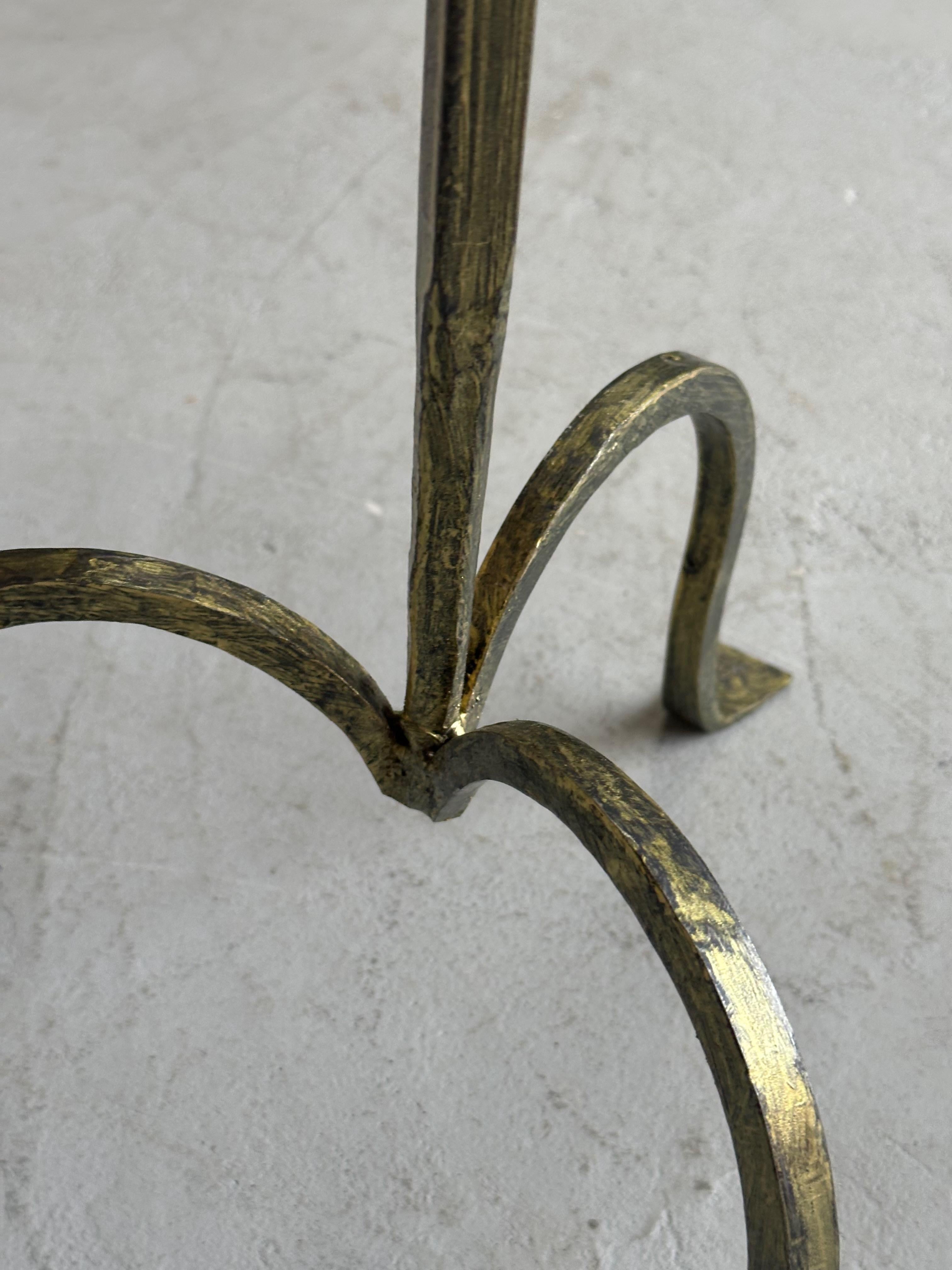 Spanish Gilt Iron Drinks Table on a Tripod Base 6