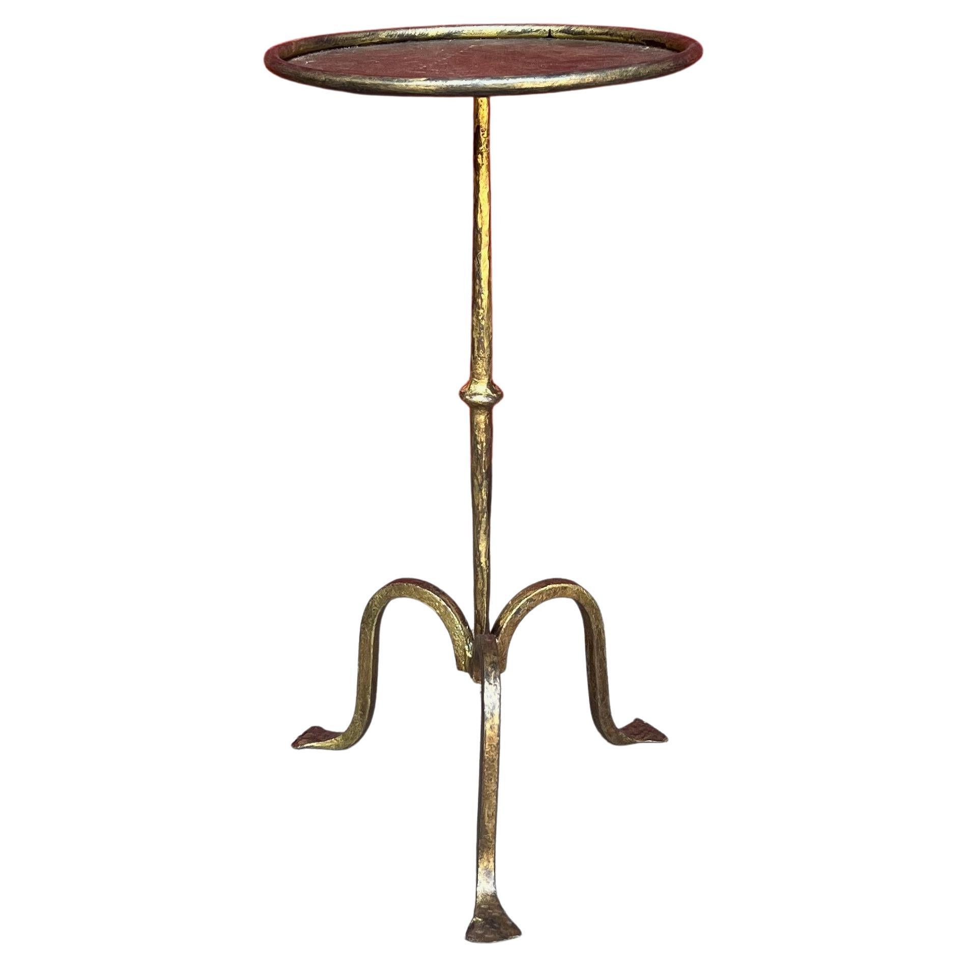 Spanish Gilt Iron Drinks Table on a Tripod Base