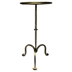 Spanish Gilt Iron Drinks Table on a Tripod Base