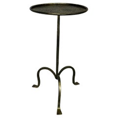 Spanish Gilt Iron Drinks Table on a Tripod Base