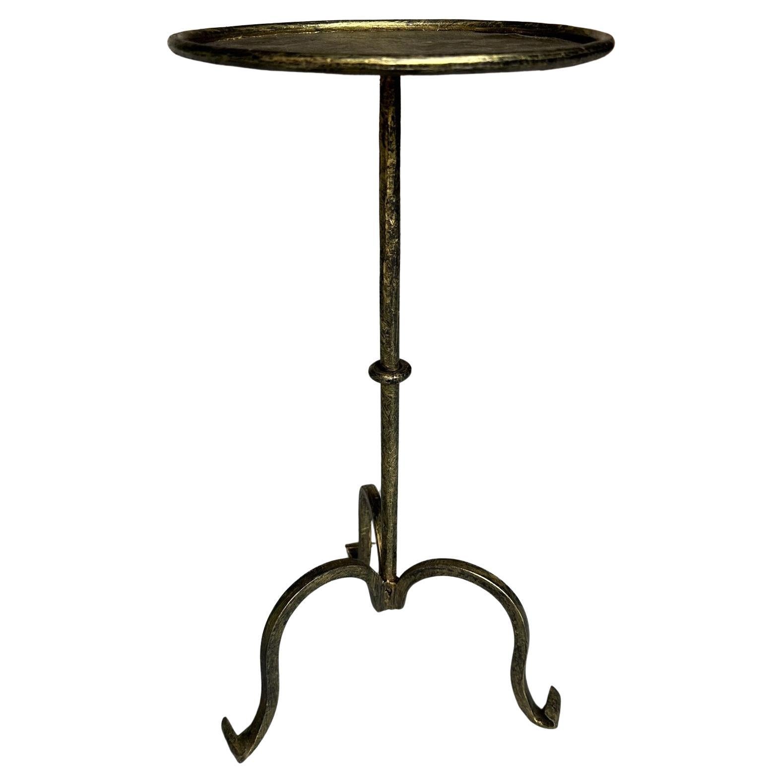 Spanish Gilt Iron Drinks Table on a Tripod Base