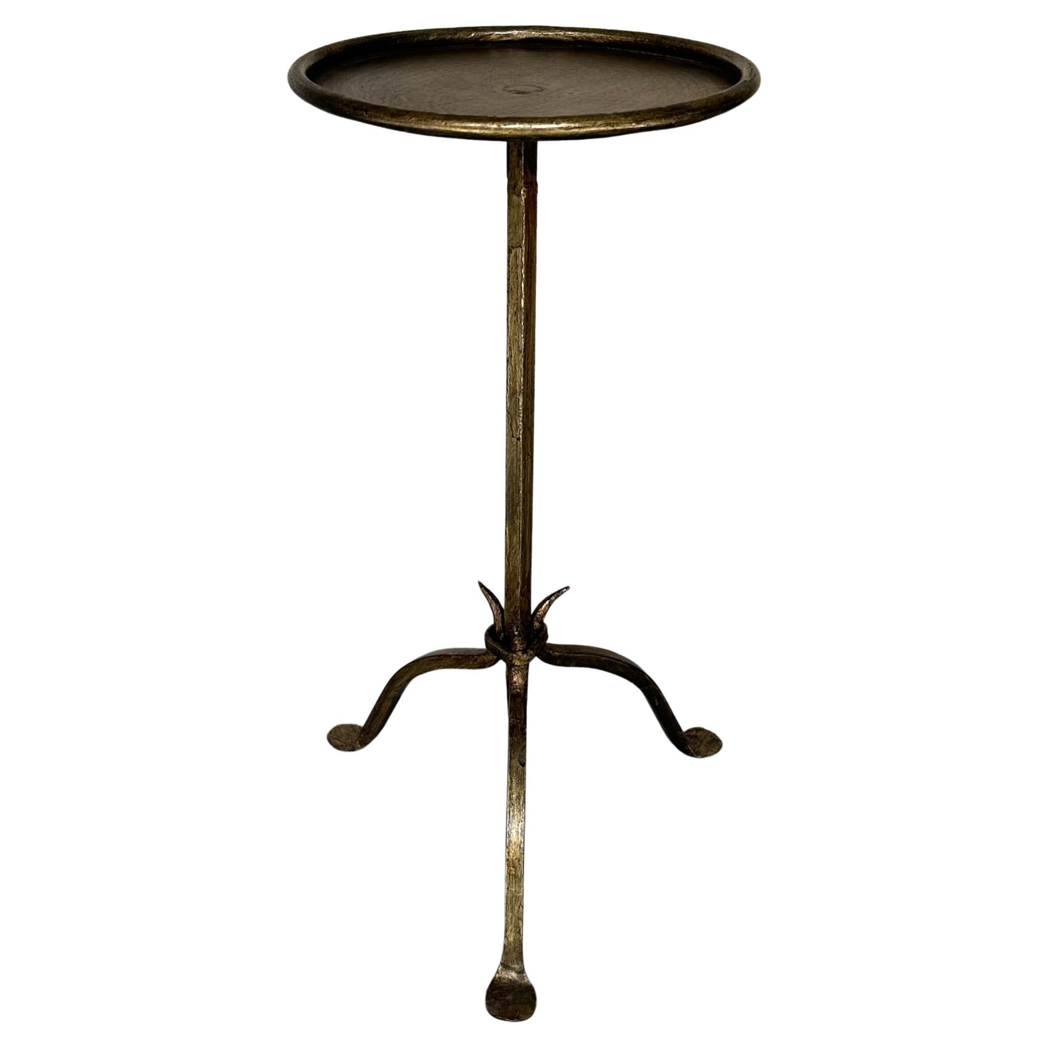Spanish Gilt Iron Drinks Table with Gold Patina For Sale